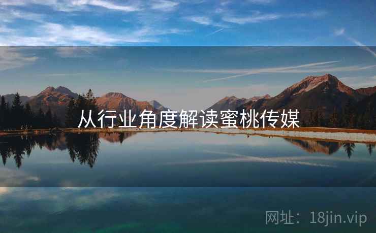 从行业角度解读蜜桃传媒  第1张