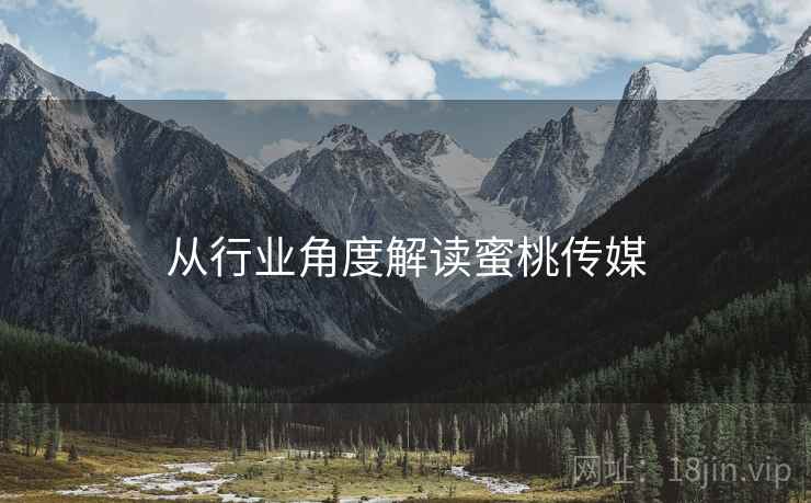 从行业角度解读蜜桃传媒  第2张