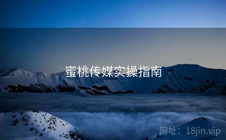 蜜桃传媒实操指南  第2张