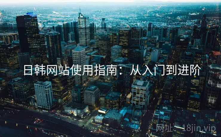 日韩网站使用指南：从入门到进阶  第2张